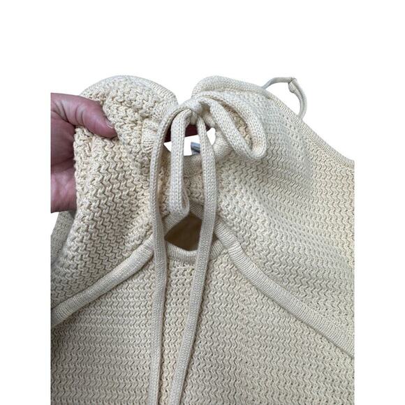 NEW House of Harlow 1960 Cream Crochet Dress Size Large - Picture 13 of 14